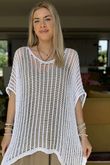 Made in Italy Fisherman Layering Knit White
